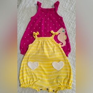 Carter's Bright Pink + Yellow Baby Outfit